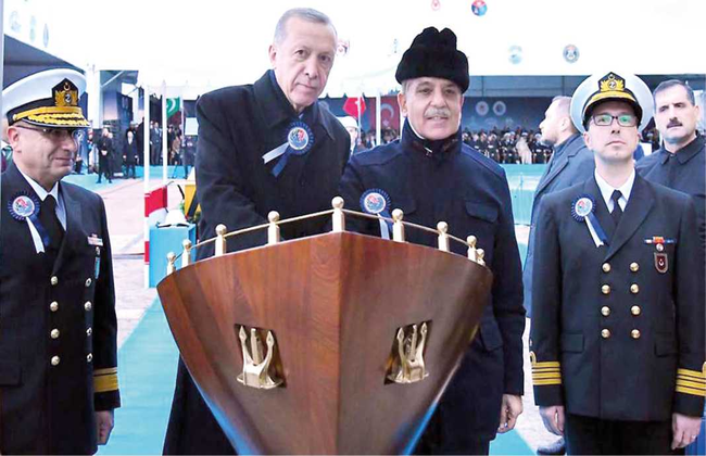 URGES ANKARA TO WORK JOINTLY ON RENEWABLE ENERGY; SHEHBAZ, ERDOGAN LAUNCH PNS KHYBER