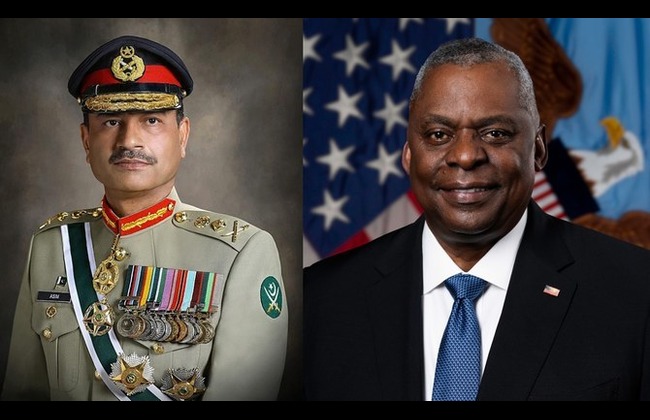 COAS Asim Munir, US defence secretary discuss regional security, bilateral cooperation