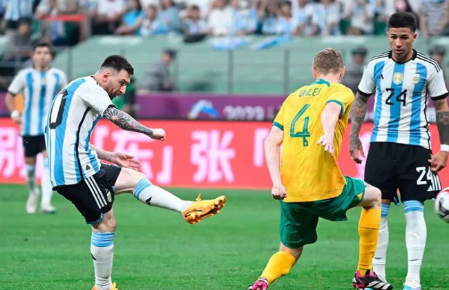 Messi scores fastest career goal as Argentina down Australia in Beijing friendly